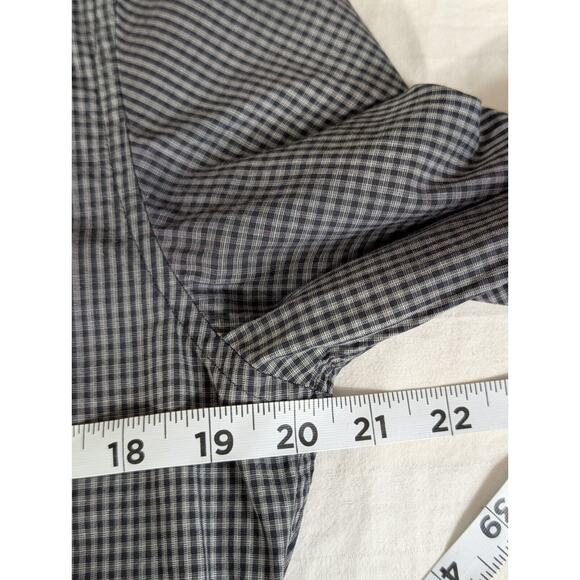 APT. 9 Mens Button Up Shirt Plaid Long Sleeve Gray Cotton Boho Formal Small - Picture 8 of 15